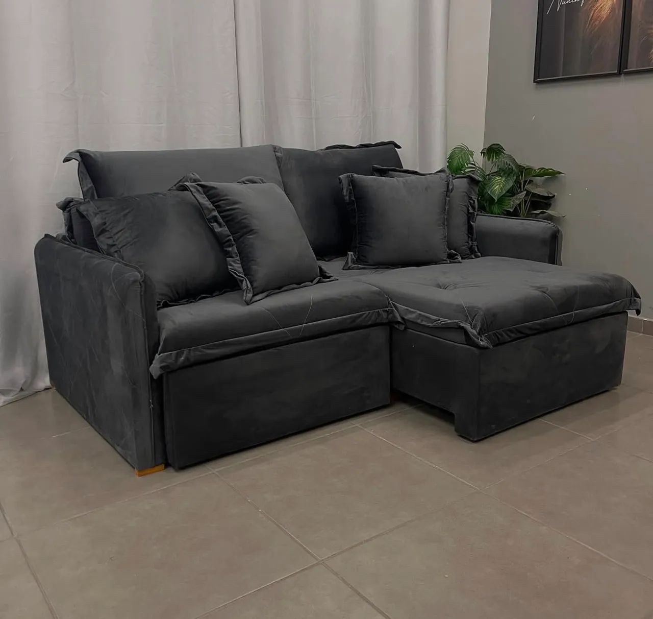 Sofá Cama Lima 220cm 4 Lugares Retrátil e Reclinável  - Foto 4
