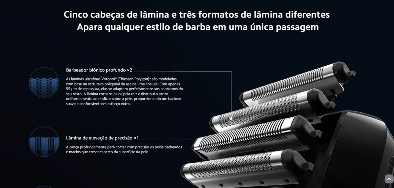 Aparelho de Barbear Elétrico Xiaomi Mi 5-Blade - Foto 5
