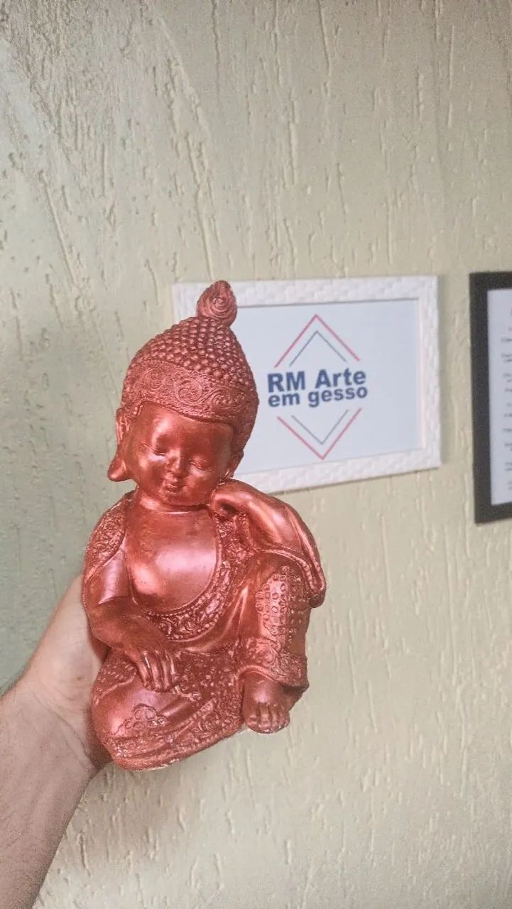 Escultura de Buda em gesso R$ 40,00  - Foto 2