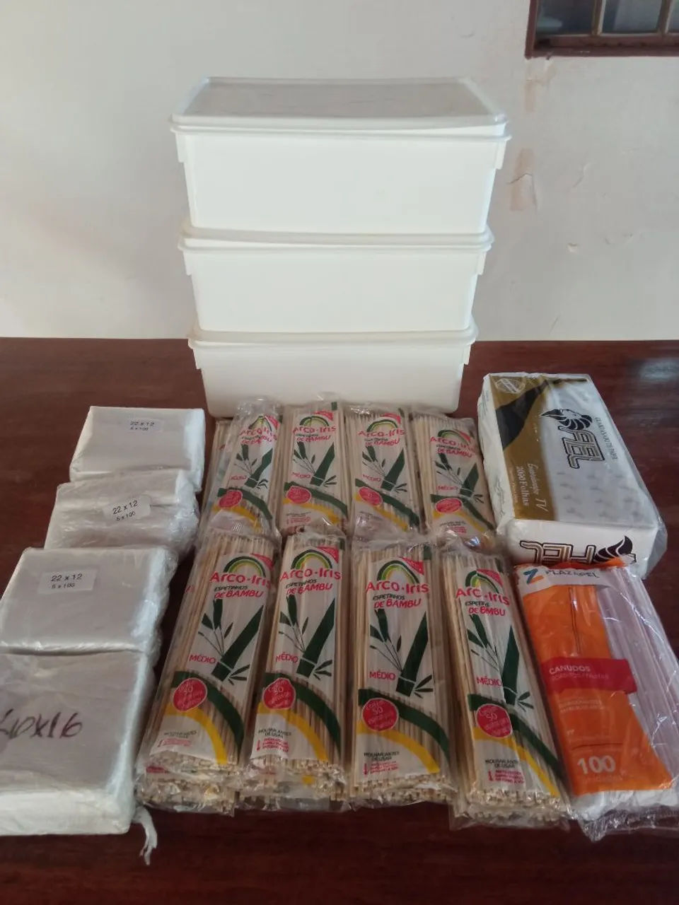 Palitos de Bambu para Churrasco - Pacote com 50