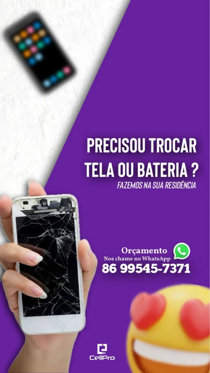 Troca de Tela e Bateria de Celular em Domicílio