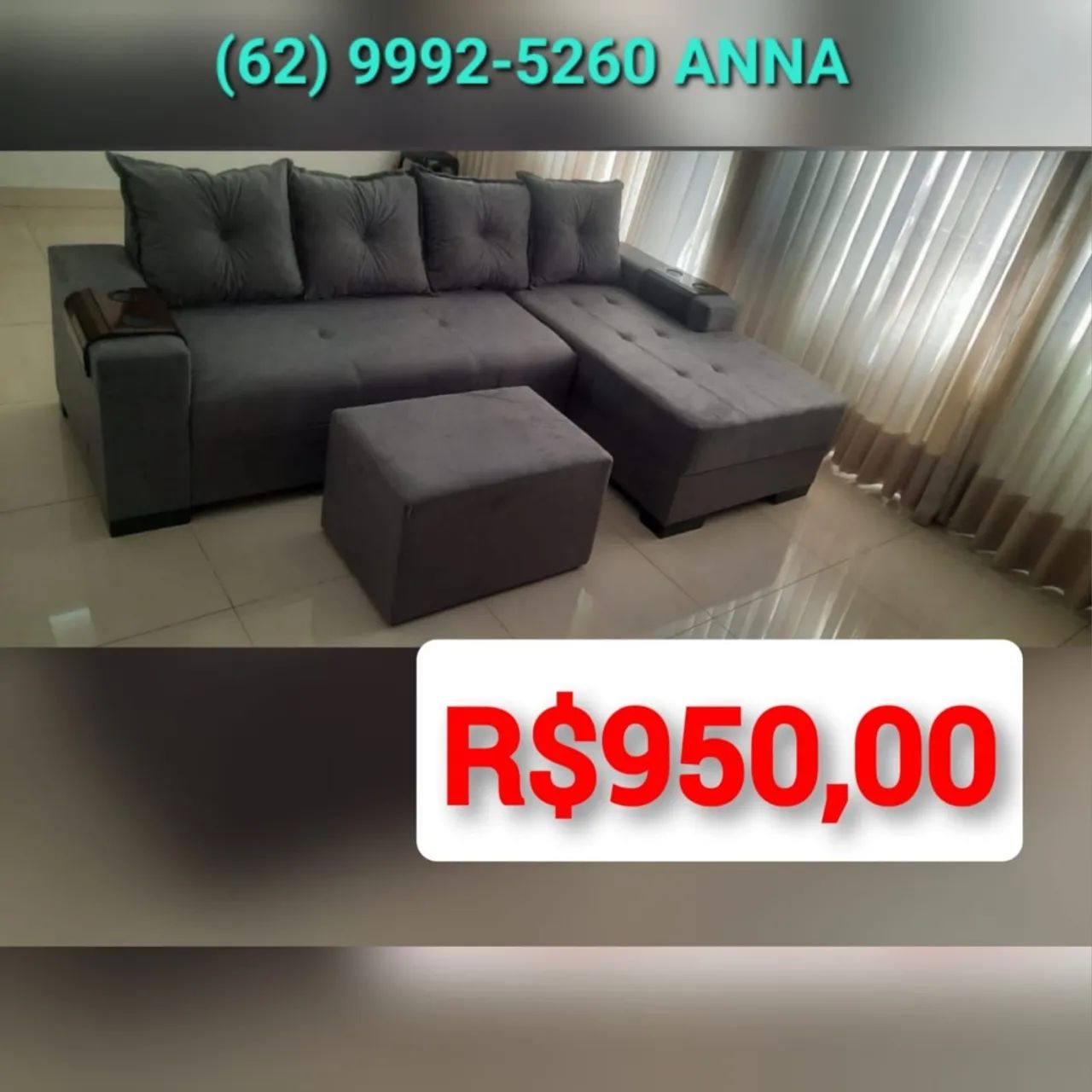 Sofá Chaise 4 lugares //&//439340652256962560