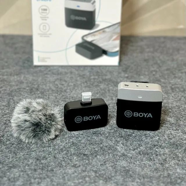 Microfone de Lapela Boya - Áudio Profissional com 60m de Alcance