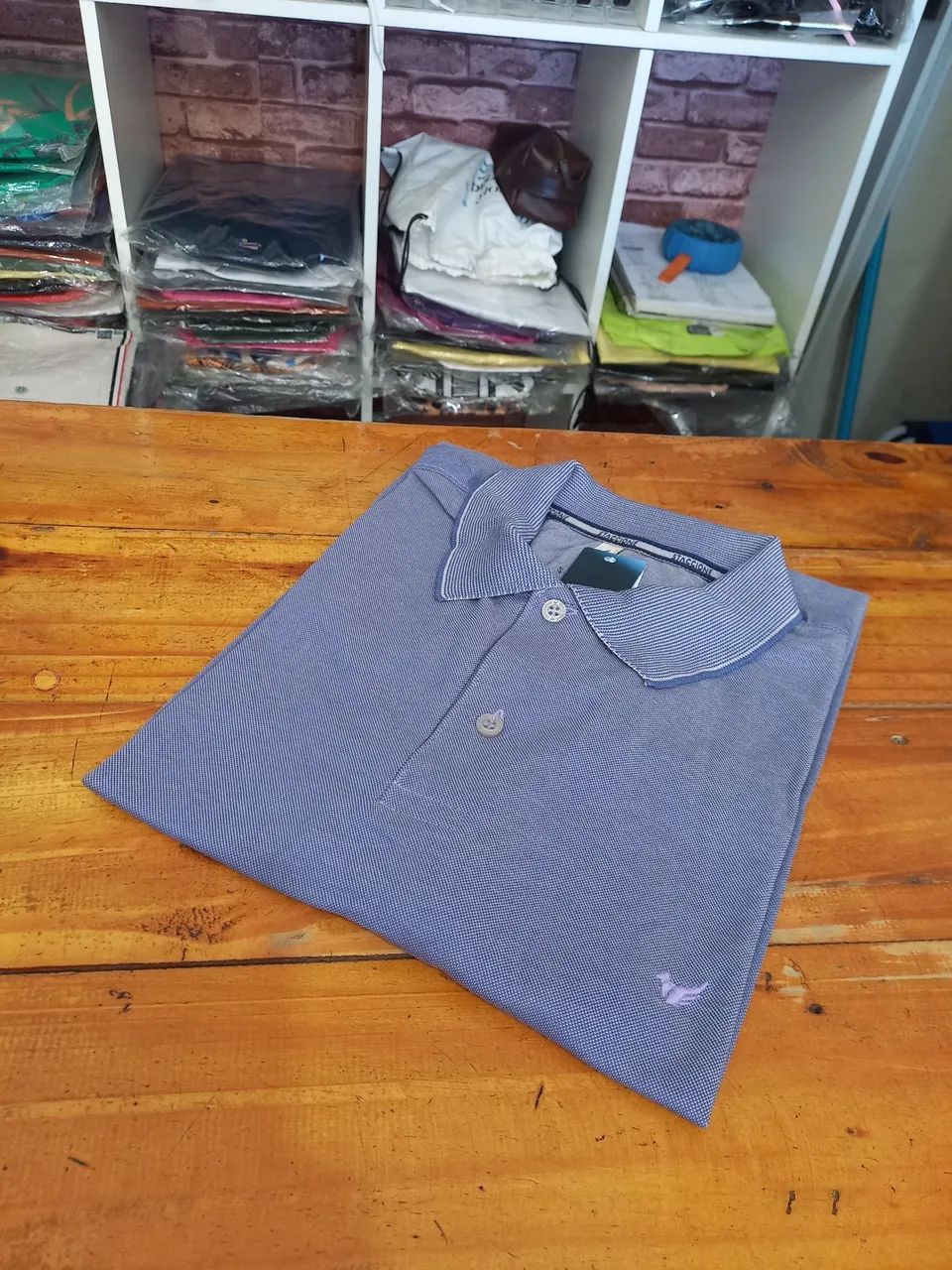 Camisa Polo Verde Masculina - Foto 4