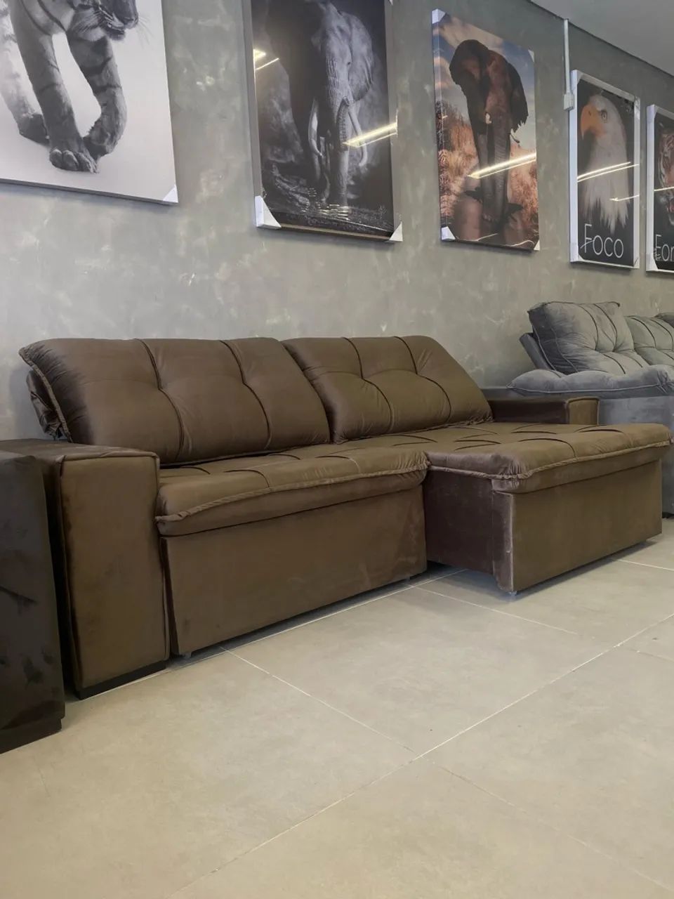 Sofá retratil reclinável 2,10  Olímpia64706782054531121