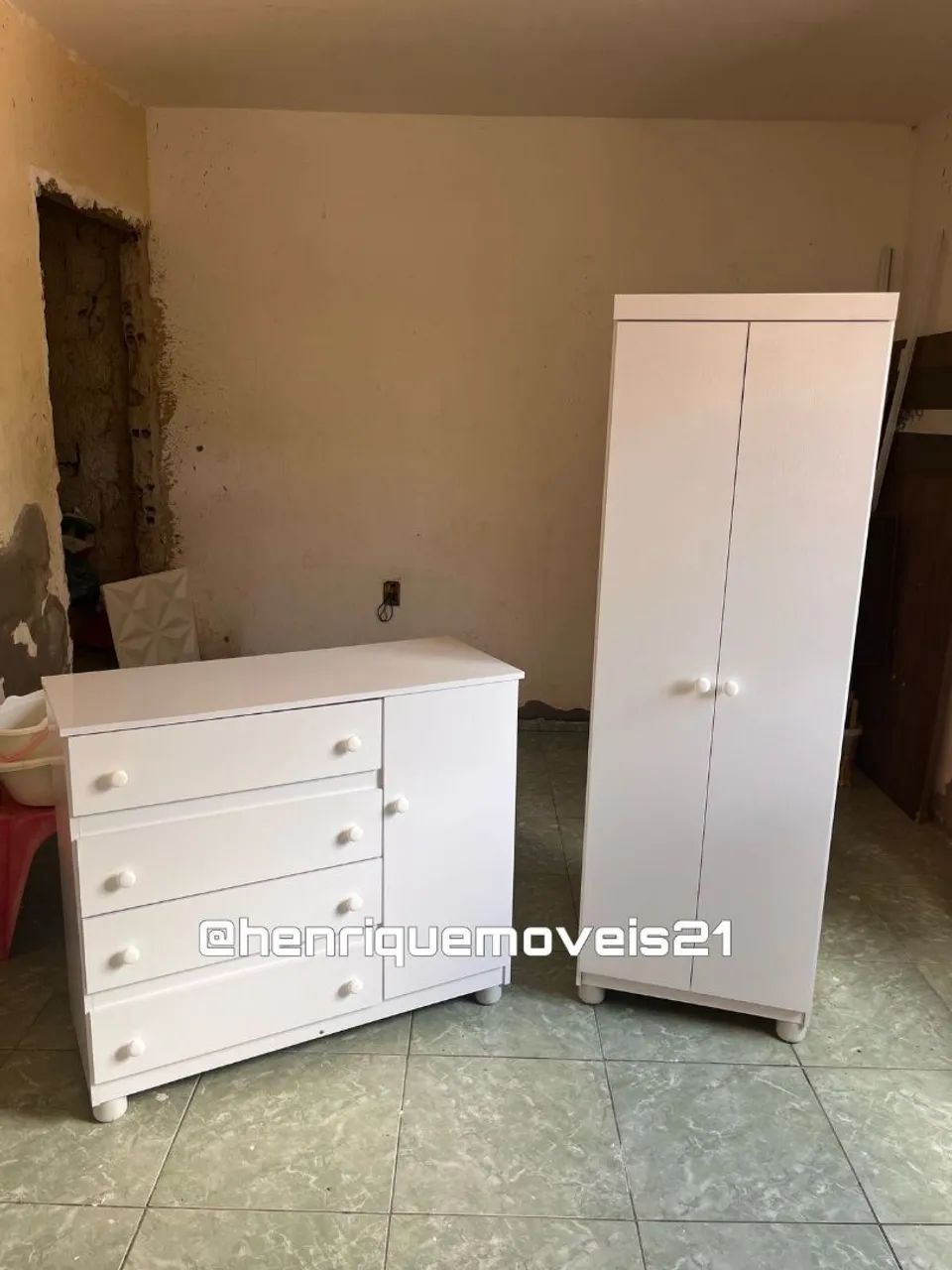 Guarda-Roupa e Cômoda Infantil kit 100%mdf