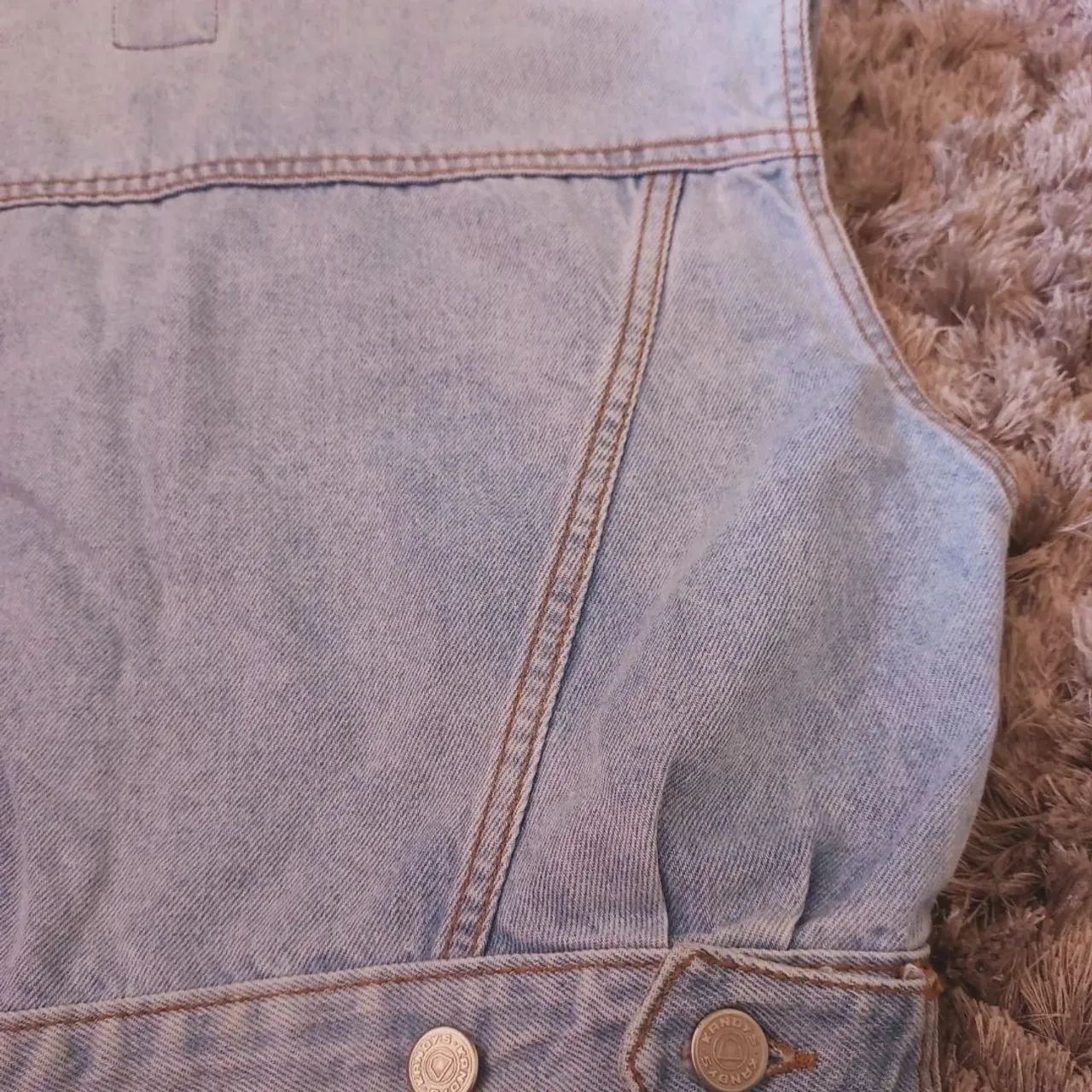 Colete croped Jeans Floral Vintage - Foto 3