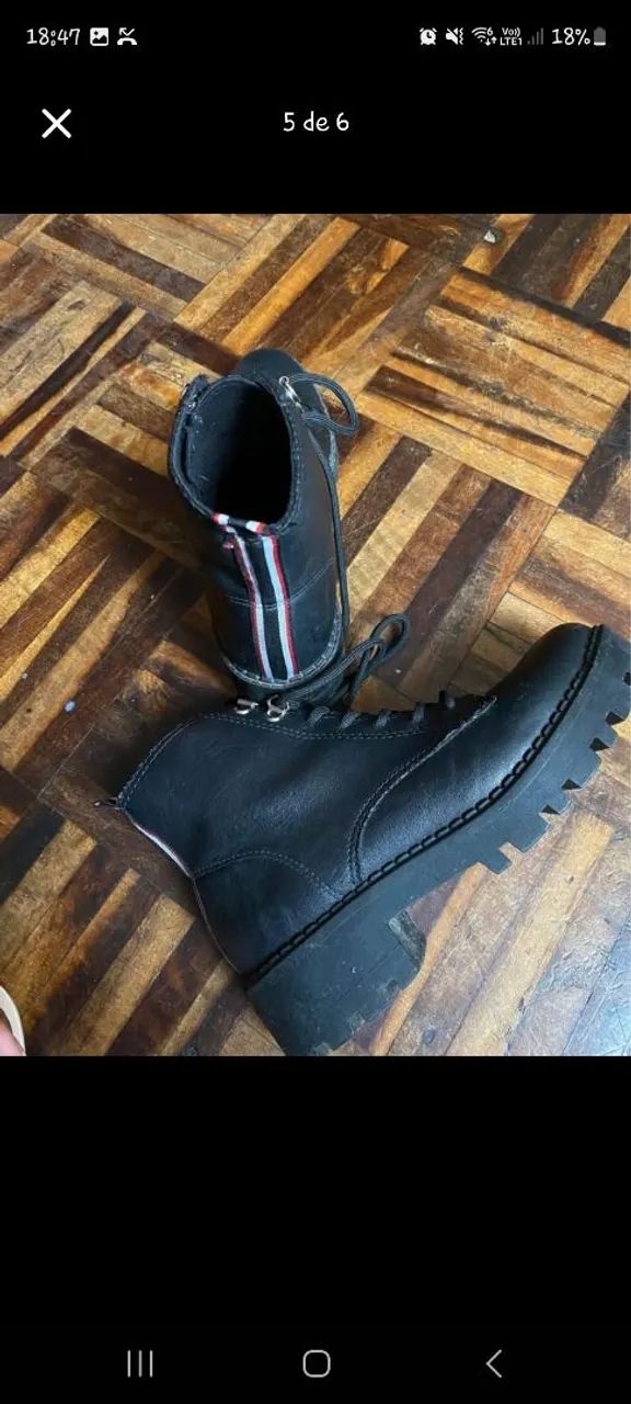 Bota preta moleca 34 - Foto 4