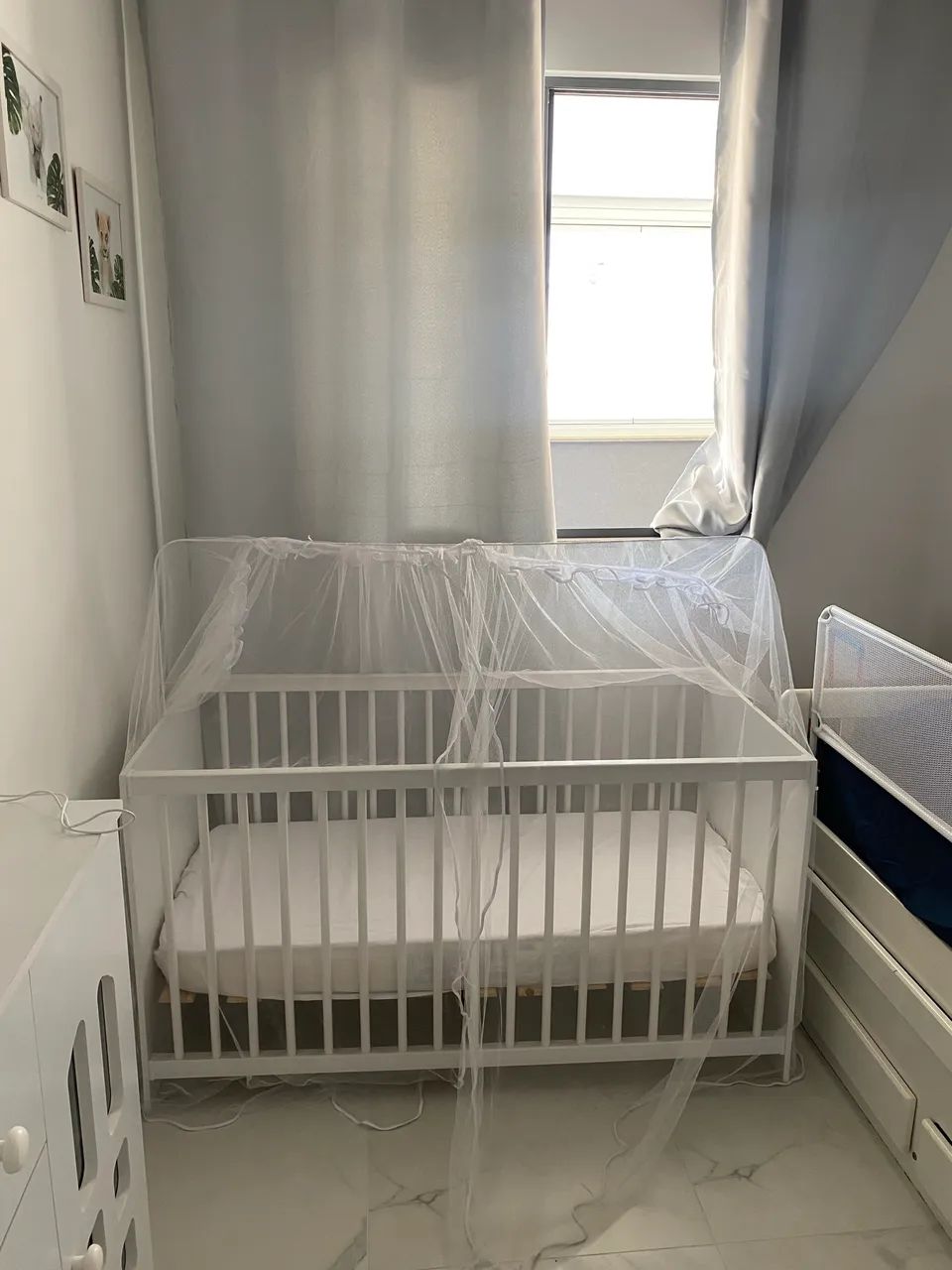 Berço de bebê novo branco  - Foto 5