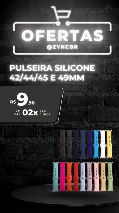 Pulseira de Silicone para Smartwatch
