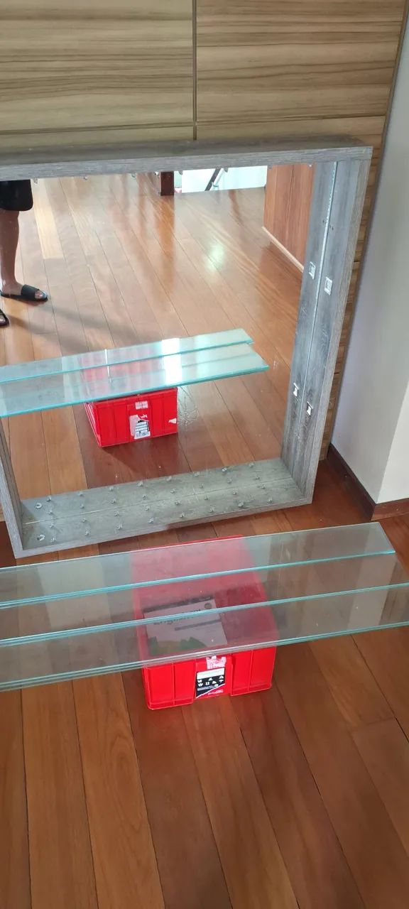 Estante com 8 prateleiras de vidro e espelhada - Foto 4