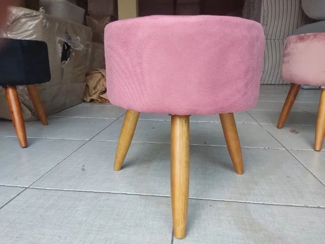 Puff Redondo Veludo Novo Diversas Cores - Foto 3