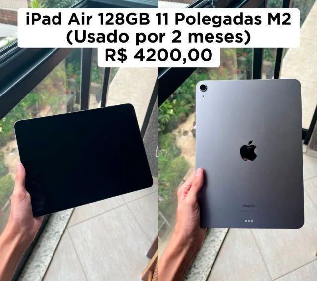 Apple iPad Air 128gb 11 Polegadas M2 Cinza Espacial Seminovo (Usado)