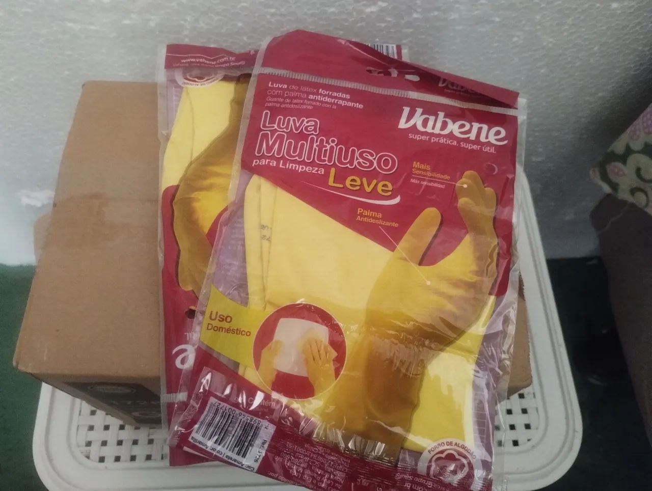 Luvas de Latex Multiuso para Limpeza Vabene