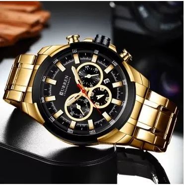 Relógio Curren Dourado novo - Foto 3