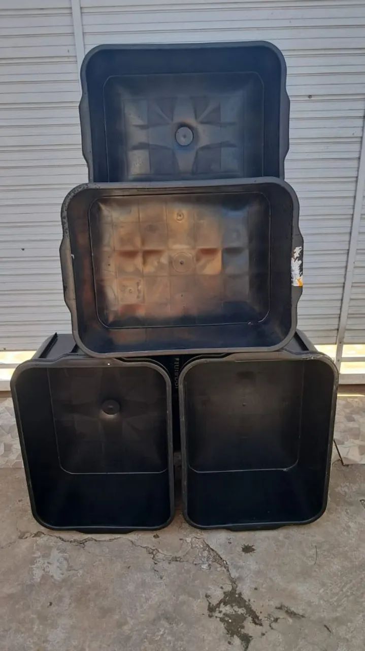 Caixas térmicas de isopor, caixas de plástico empilhável, excelente para organização  - Foto 5