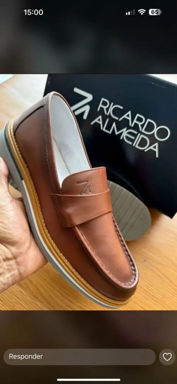 Sapatênis masculino Mocassim de couro - Promoção! - Foto 2