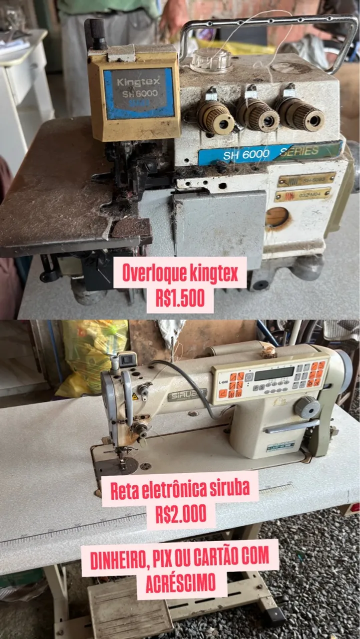 OVERLOQUE KINGTEX E RETA ELETRÔNICA SIRUBA