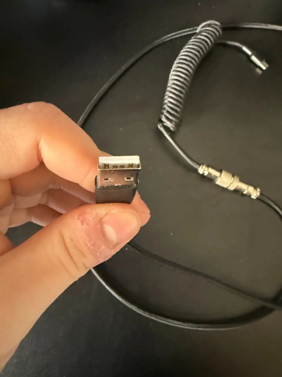 Cabo Coiled USB-C Teclado Mecânico Aviator 1,5m - Foto 3