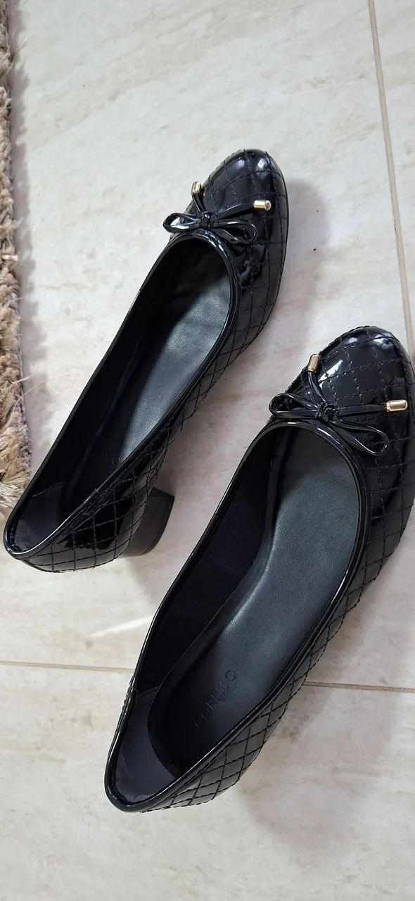 Sapato Preto Corello 38 Salto 3cm - Foto 5