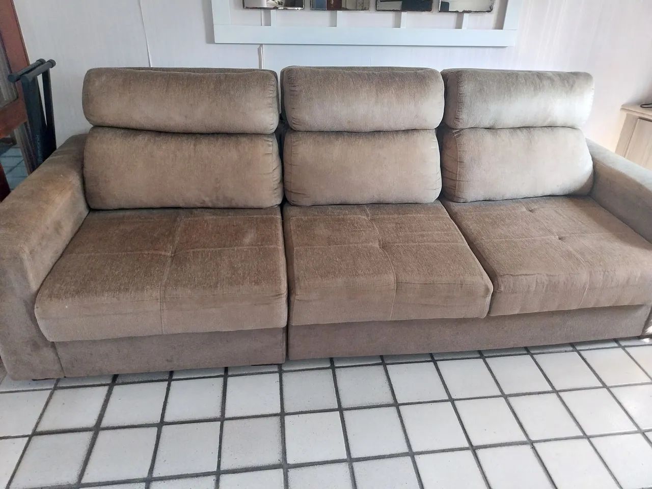 Sofá 3 lugares retrátil 2.70 metros.  - Foto 4
