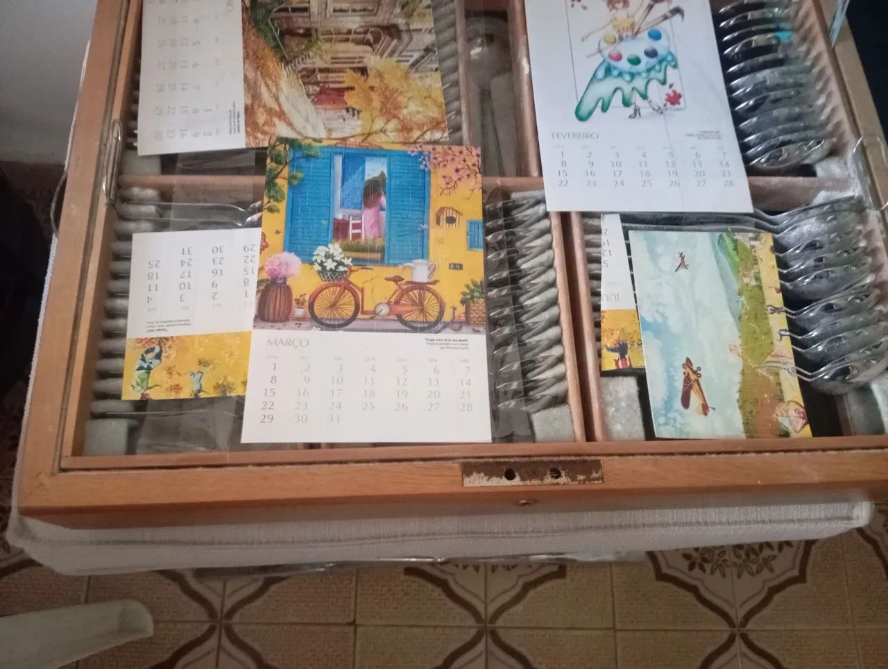 Faqueiro Eberle Original em de Madeira  - Foto 3