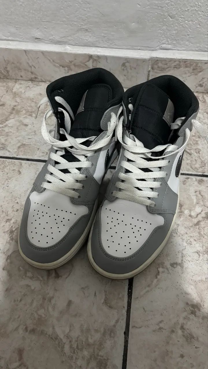 Air jordan 1 Mid light Smoke Grey - Foto 4