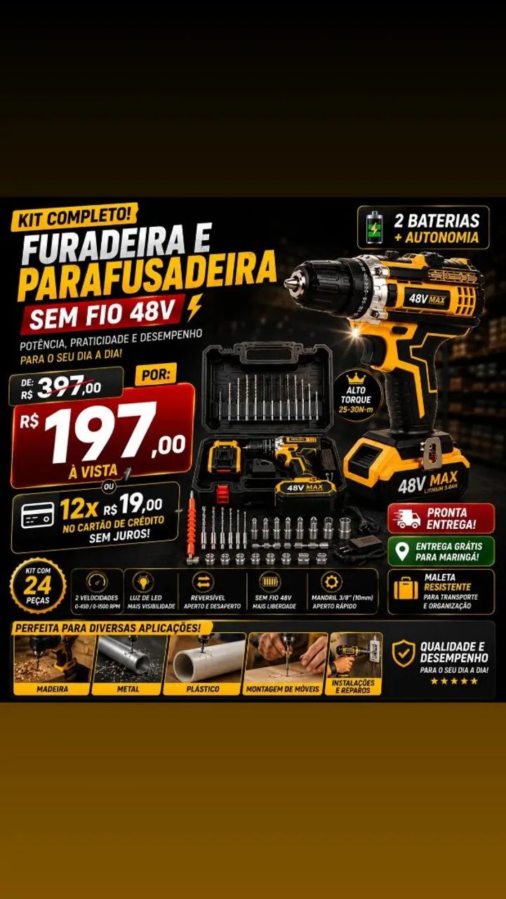Furadeira e parafusadeira 