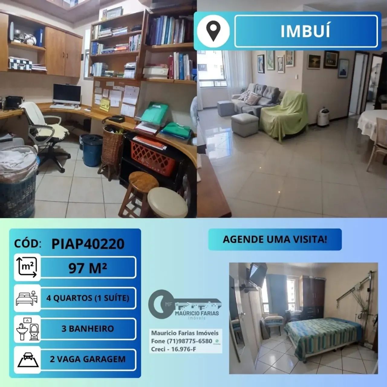 APARTAMENTO 4 QUARTOS 1 SUÍTE NO IMBUÍ