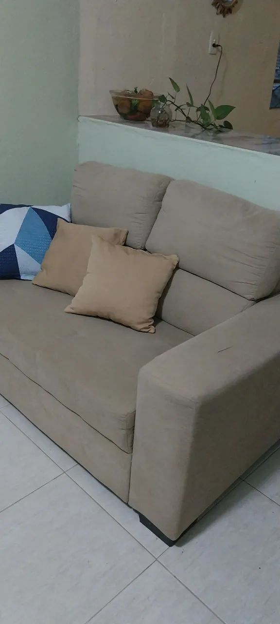 Sofá 2 lugares creme