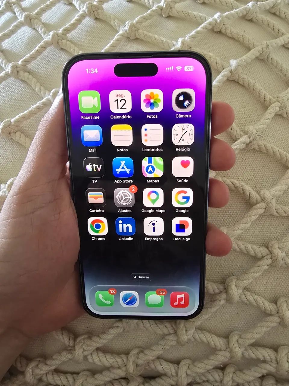 iPhone 14 Pro 256gb cor Roxo Profundo Deep Purple - Foto 4