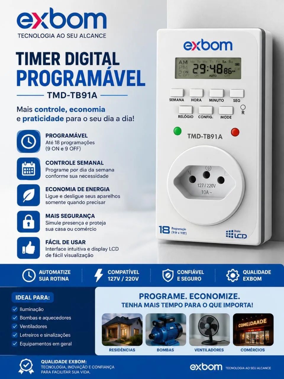 Temporizador timer mecânico e digital  - Foto 4