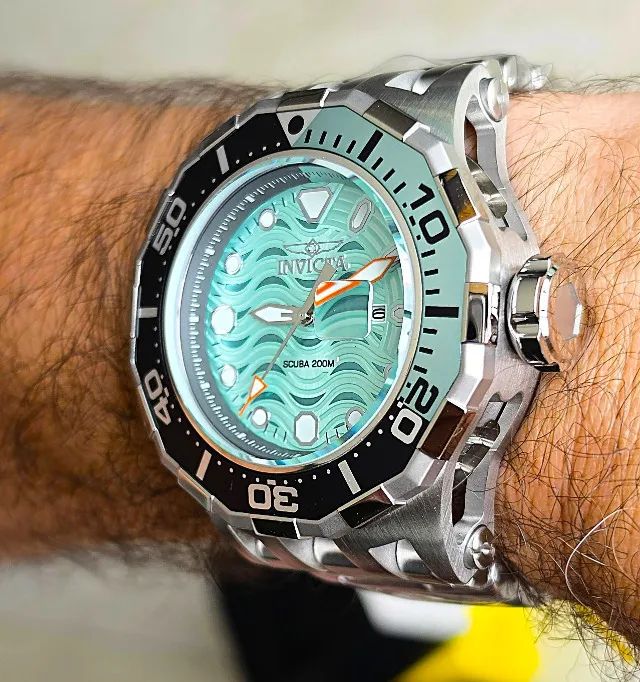 Relógio Invicta Pro Diver Waves Blue zerado na caixa - Foto 5