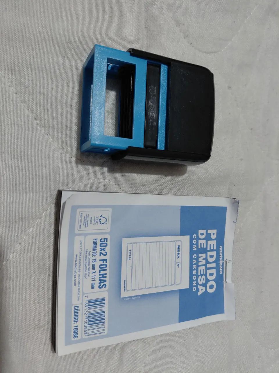Carimbo + Bloco de notas/Recibo (Pago)