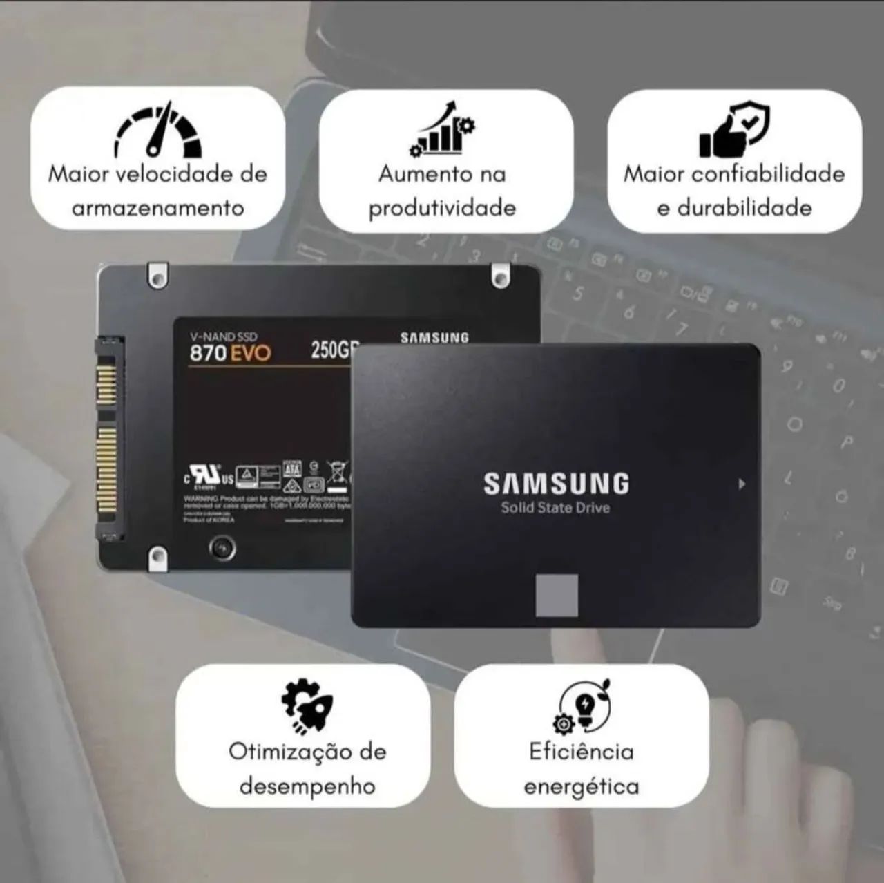 SSD Samsung 860 EVO Original - 250GB | SATA III | V-NAND