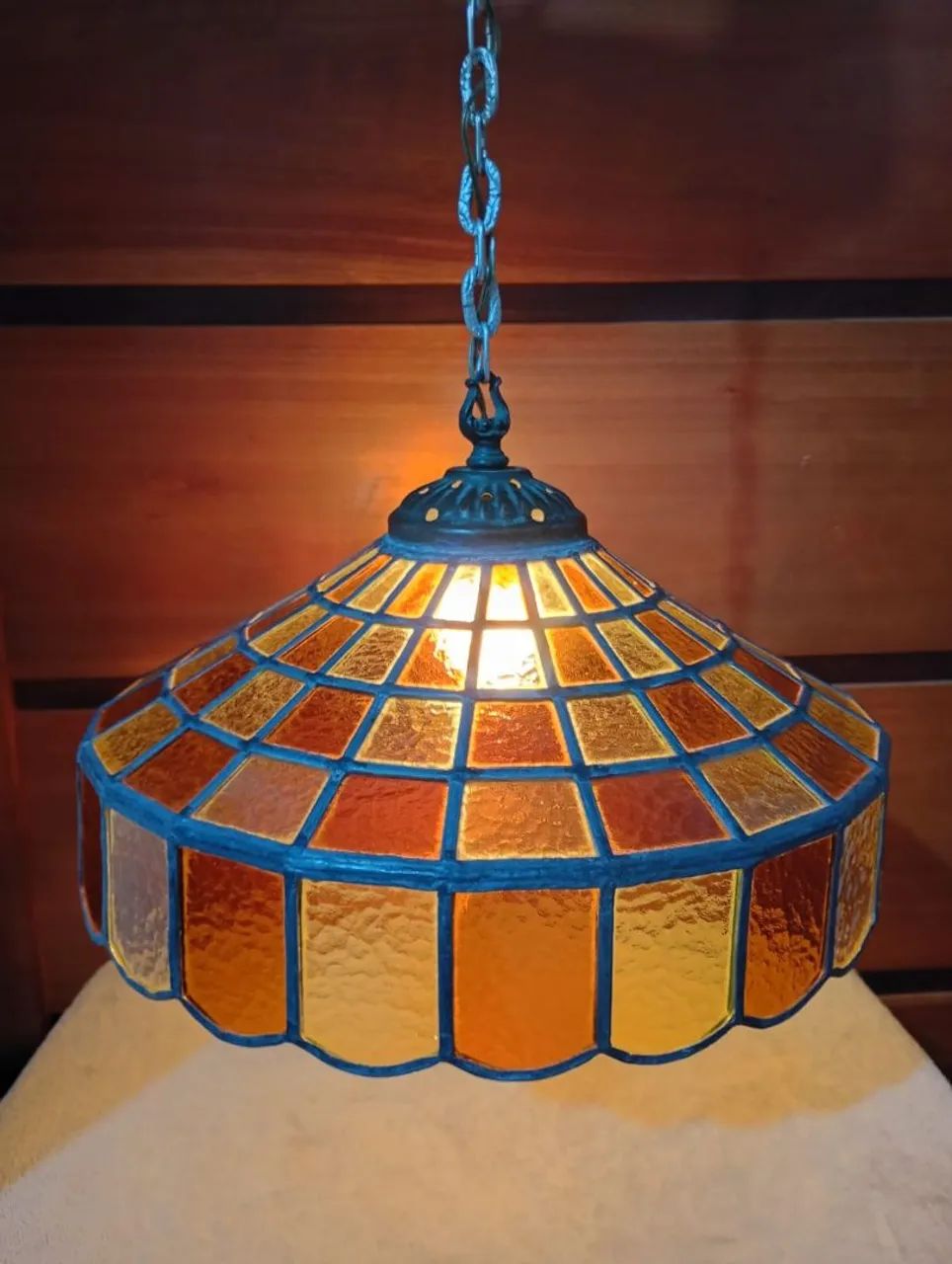 Lustre vitral antigo  - Foto 3