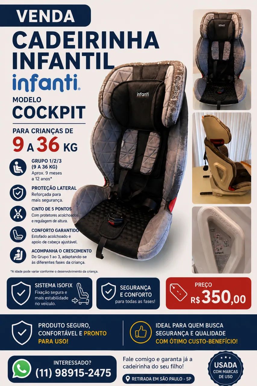 Cadeirinha infantil Isofix - Foto 4