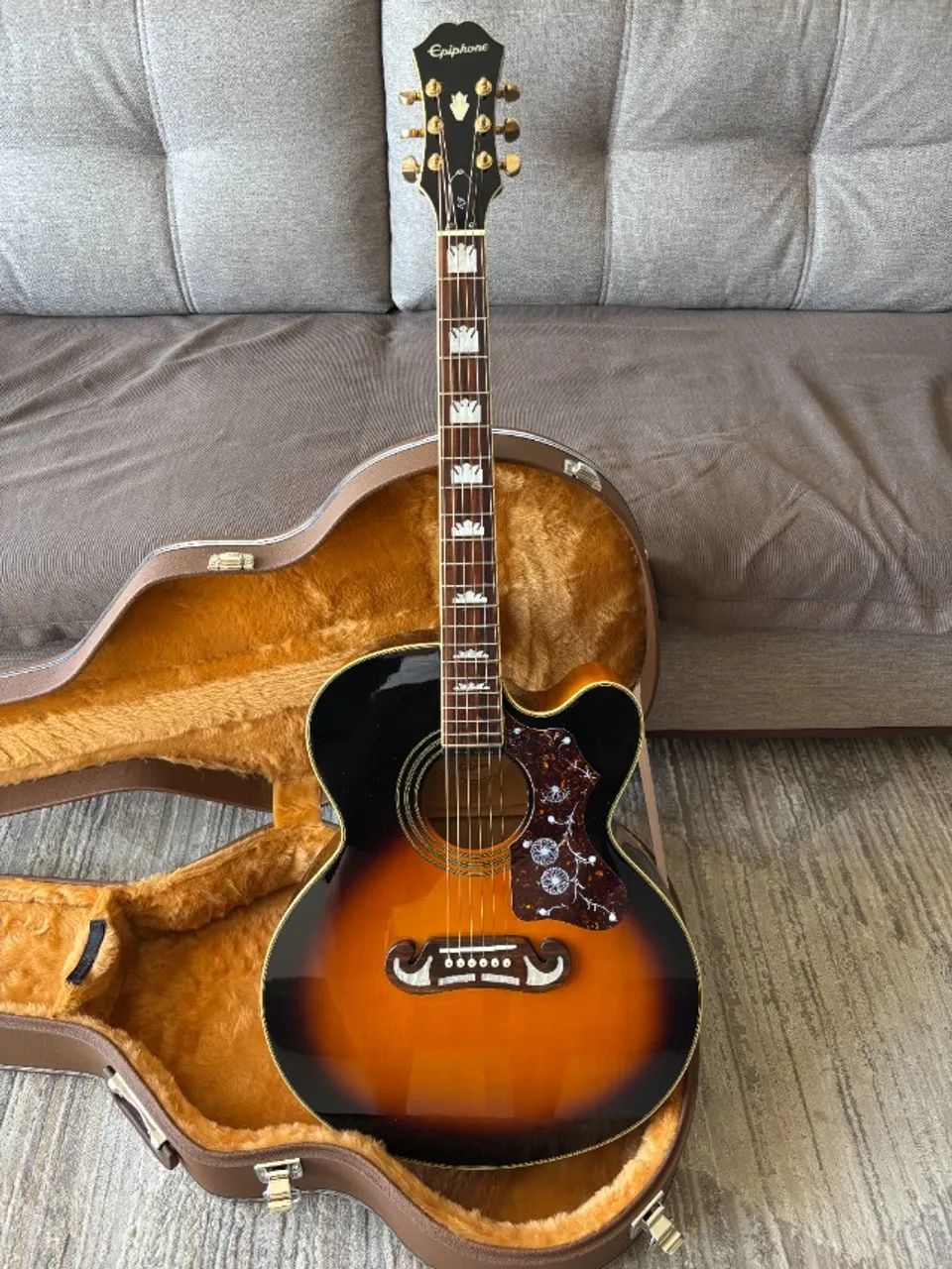 Violão Epiphone EJ-200 CE Sunburst - Foto 4