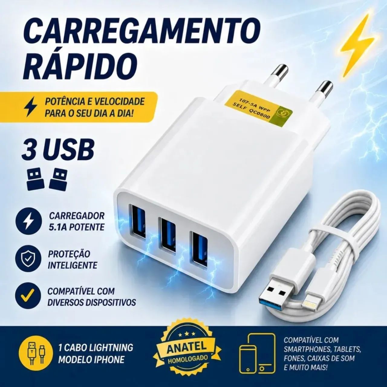 Carregador Rapido Iphone até o 14 pro max - Foto 2