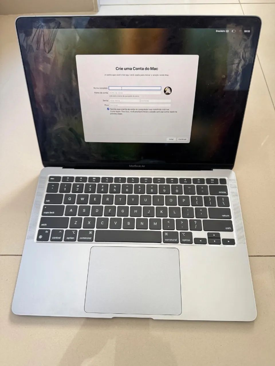 MacBook Air Apple M1 16GB Flash 256GB - bateria 125 ciclos