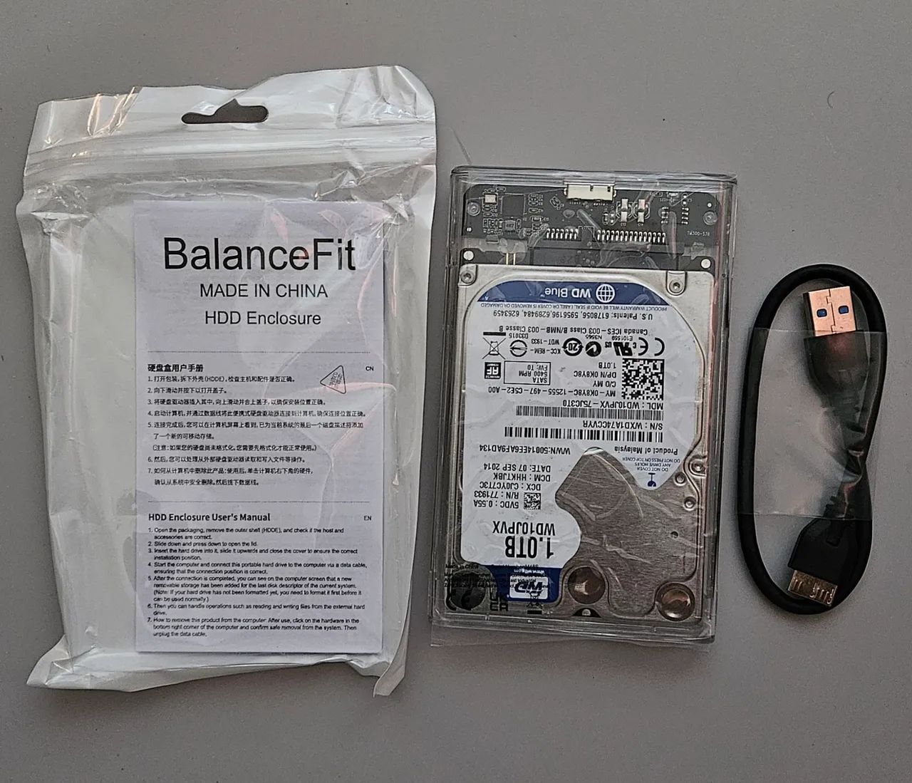 HD externo WD Blue de 1TB USB 3.0 para notebook e videogame  - Foto 3