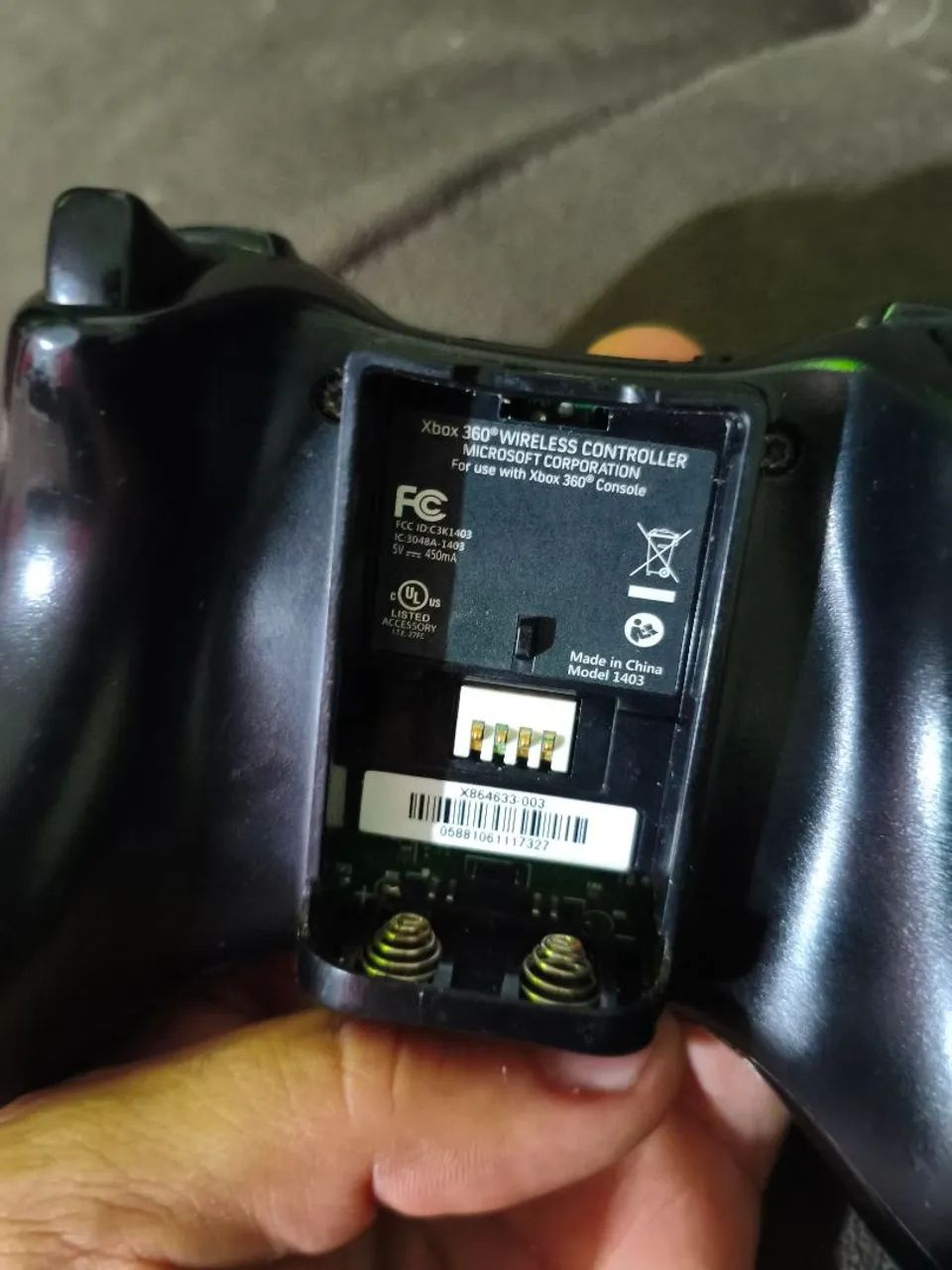 Controle original Xbox360 + bateria e cabo USB  - Foto 2