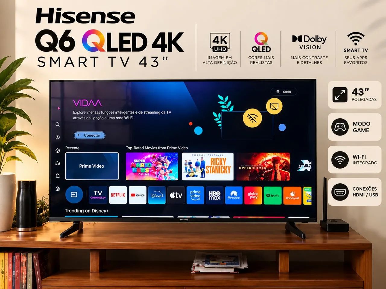 SMART TV HISENSE 43 QLED 4K