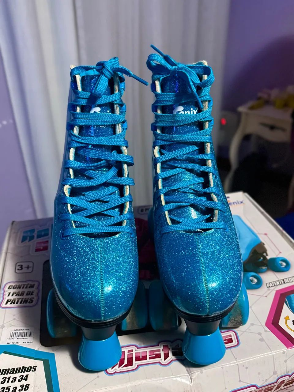 Patins Fênix Azul com Glitter  - Foto 3