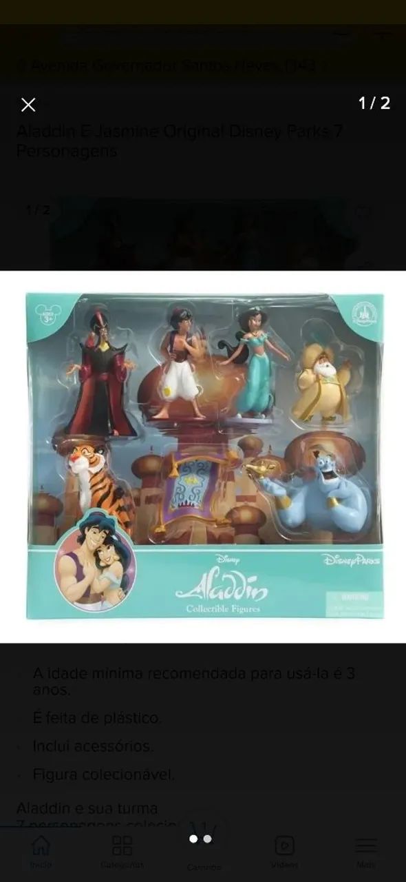 Playset disney parks Aladdin original raro - Hobbies e coleções