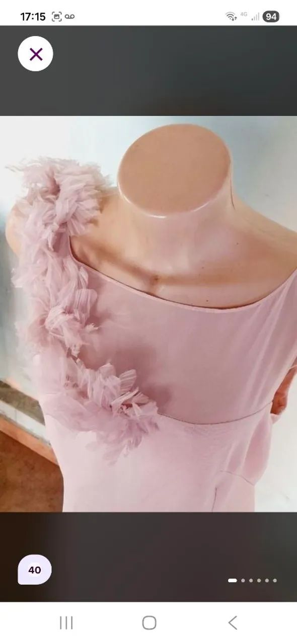 Vestido rosa festas e apresentações 