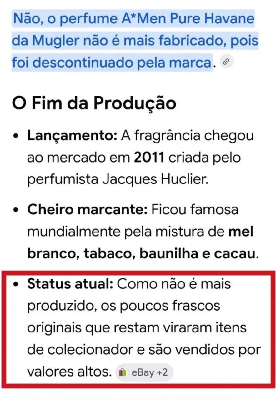 Perfume A*Men Pure Havane de Mugler 100Ml ( OBS Produto Descontinuado Peça Colecionador ) - Foto 3