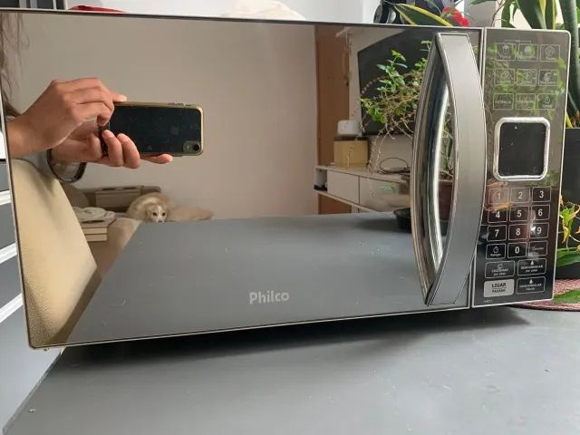 Micro-ondas Philco Espelhado Prata 25 litros 110v 