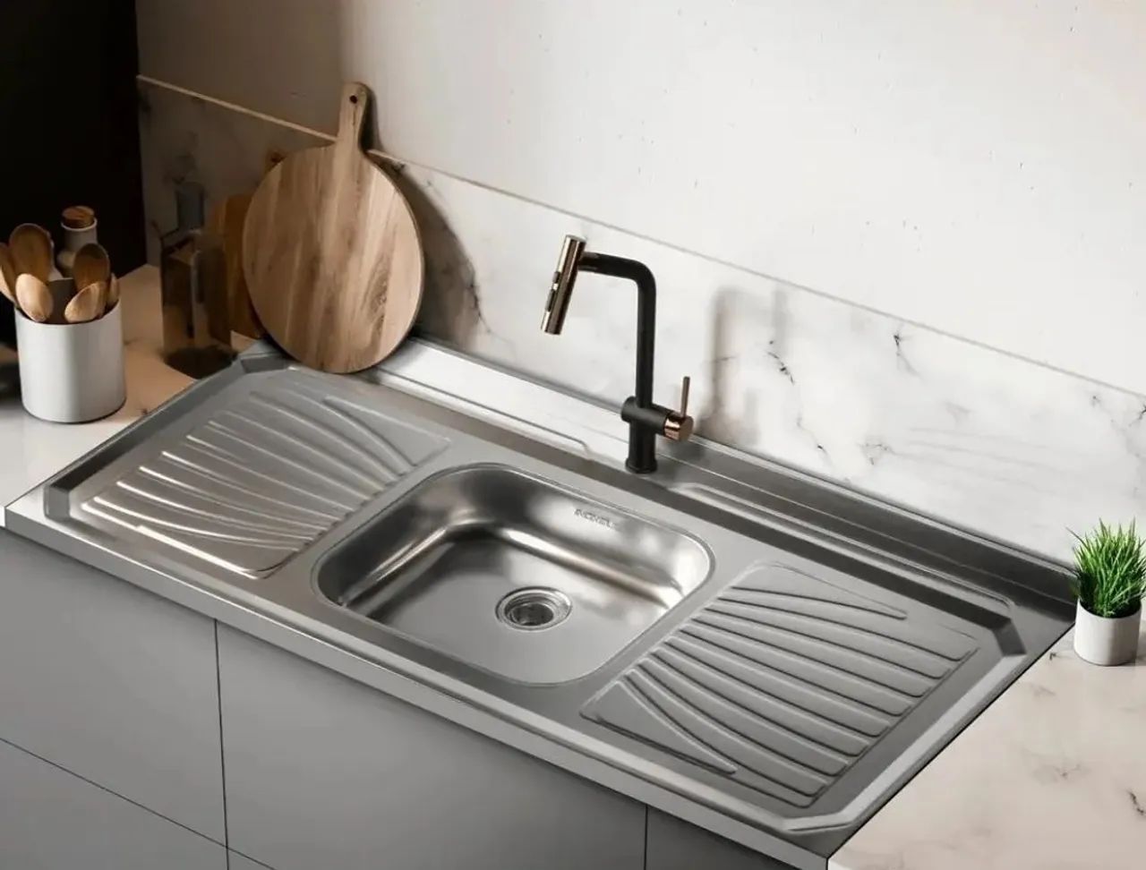 Pia de Inox 1,20m Nova 