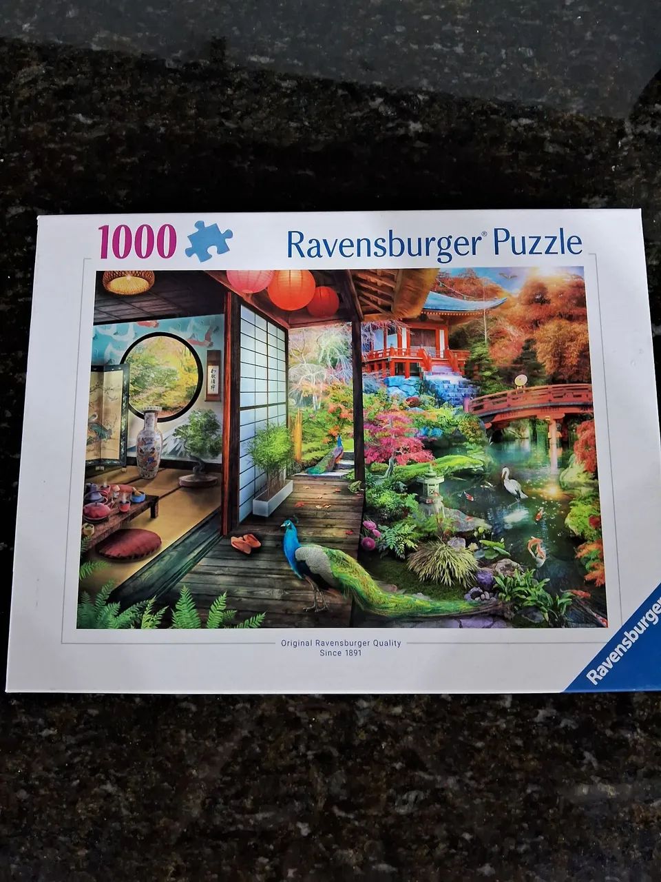 "Japanese Garden teahouse" Quebra-cabeças importado, 1000 peças 